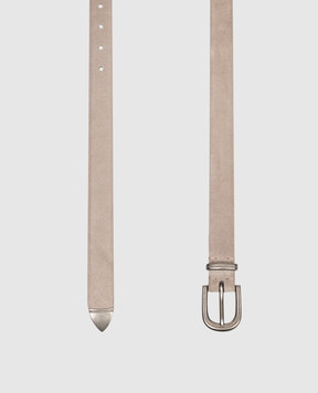 Brunello Cucinelli Коричневий замшевий ремінь M0DELC295