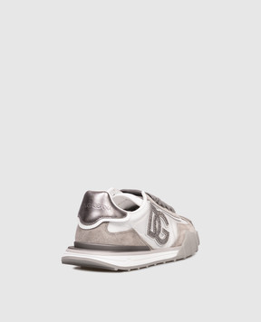 Dolce&Gabbana Серые комбинированные кроссовки DG Athletic CK2384A6N71