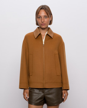 Max Mara Коричнева куртка SFERE з вовни, шовку та кашеміру MSTSFERE