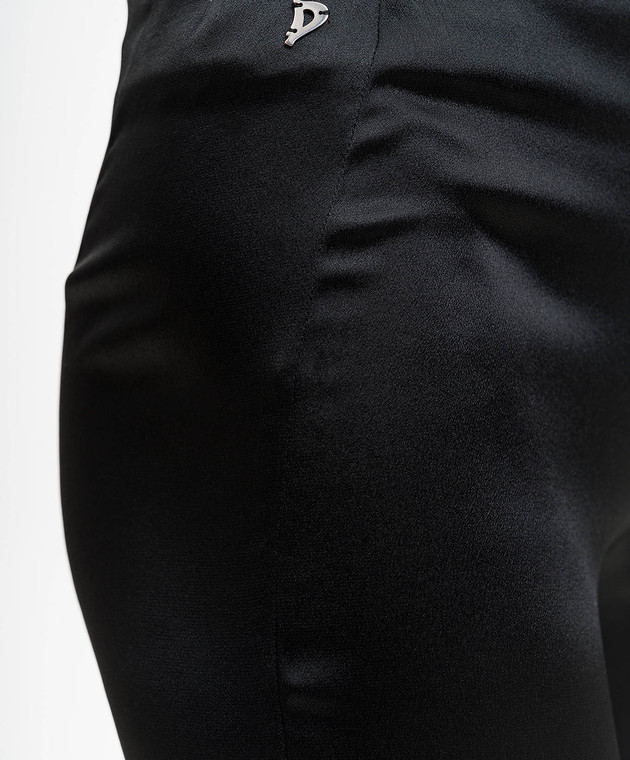 Dondup Чорні штани кльош із шовком з розрізами DP882SF0106DXXX зображення 5