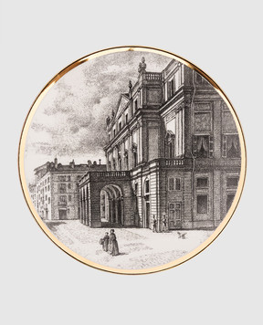 Fornasetti Декоративна тарілка на стіну з порцеляни Teatro Alla Scala P07Z266