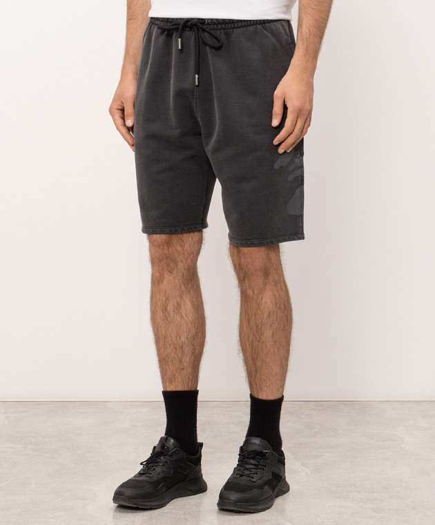 Off-White Сірі шорти з принтом 44MCI013F26F002 зображення 3