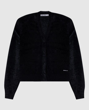 Alexander Wang Черный кардиган с нашивкой логотипа 1KC4263081