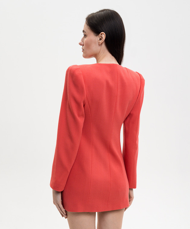 Valentino Кораловий жакет з вовни з драпіруванням 8B0CE5R5A6F зображення 4