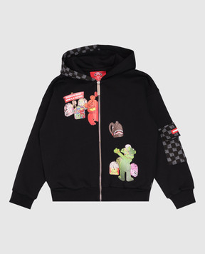 Sprayground Дитяча чорна спортивна куртка Throw It To Me Drip SPY1498G