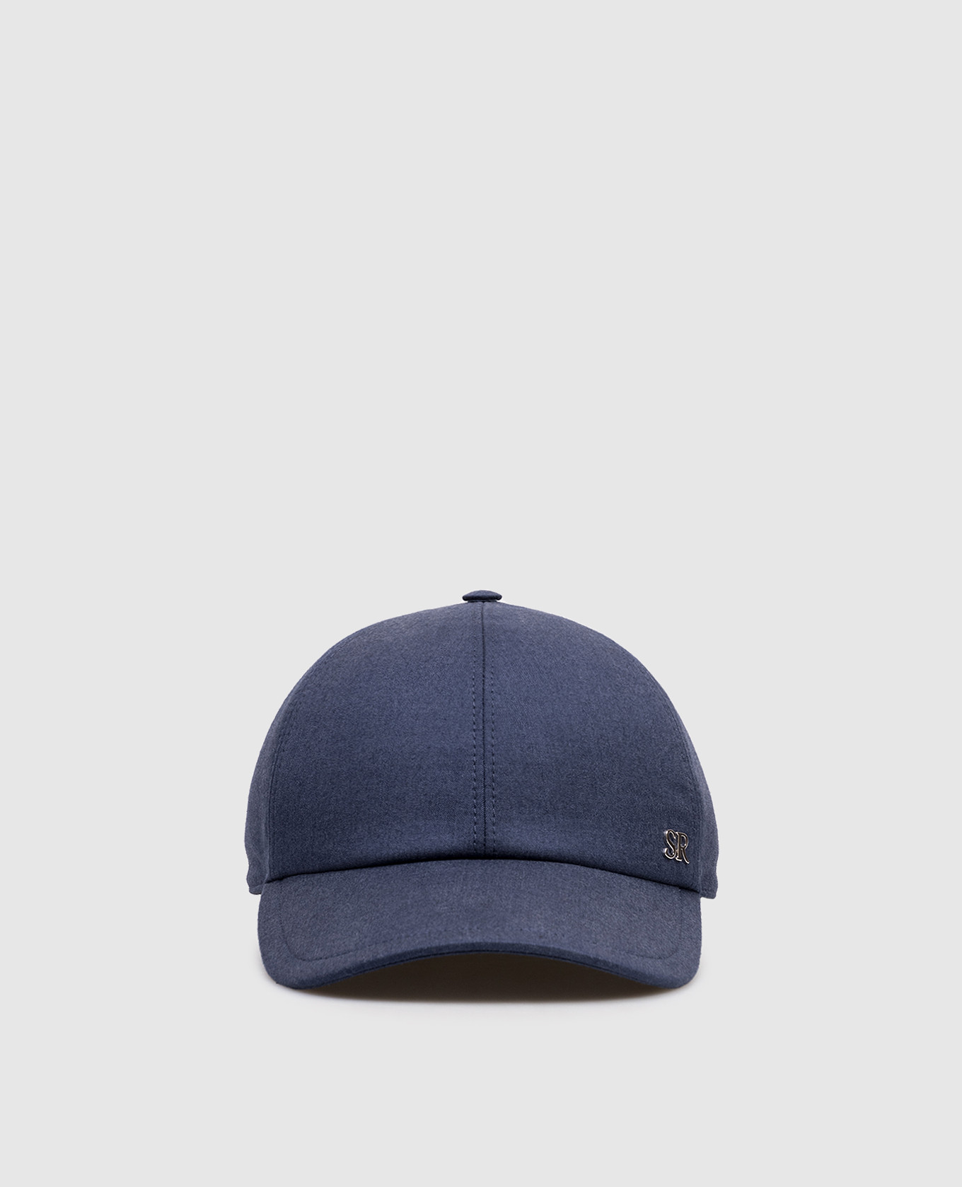 Синяя кепка из кашемира и шелка