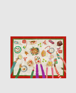 TESSITURA TOSCANA TELERIE Набор столовых ковриков HAND ON XMAS NT250125040017
