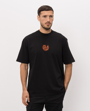 Stone Island Чорна футболка з принтом емблеми логотипа L2S152100001S0533