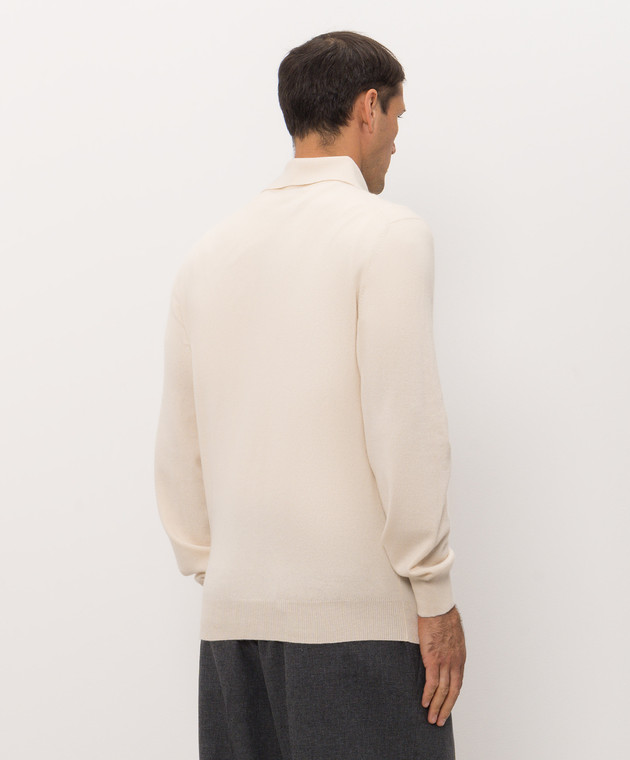 Brunello Cucinelli Поло бежевого цвета из кашемира M2200295 изображение 4