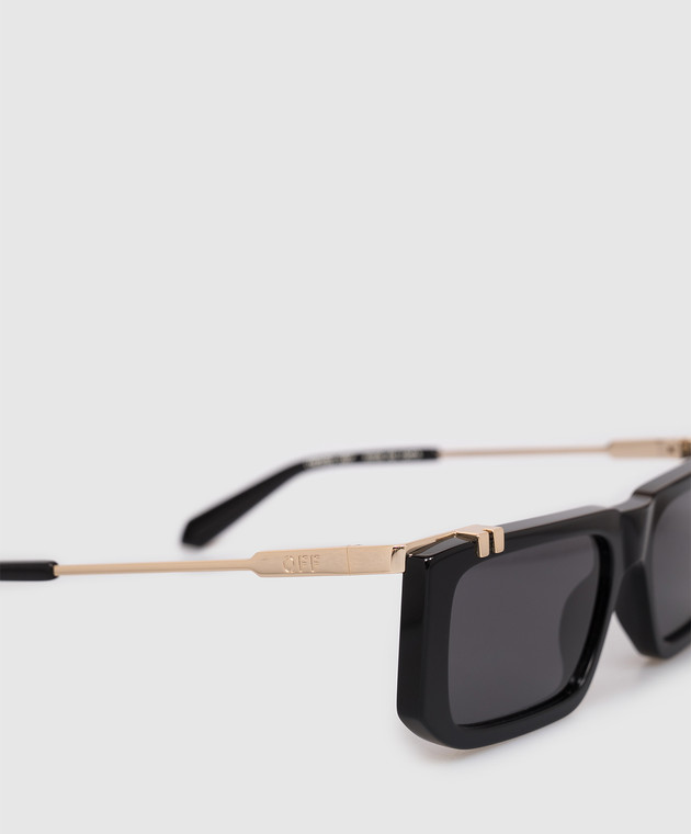 Off-White Чорні сонцезахисні окуляри з логотипом OFF OW2032100755 зображення 4