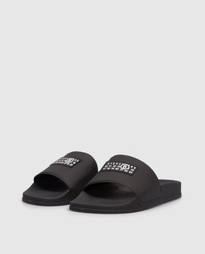 Maison Margiela MM6 Дитячі чорні слайдери 8243527