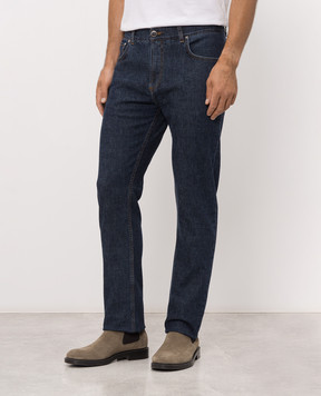 ISAIA Синие джинсы с логотип патч PND002DJ140