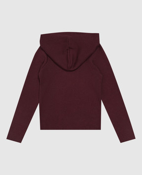 Off-White Дитяче бордове худі з вовною в рубчик 44GHU001F26K001