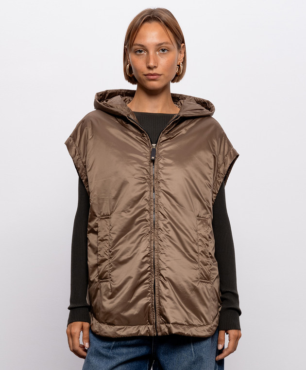 Max Mara Коричневый жилет MTCAMBRA изображение 3