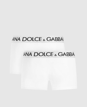 Dolce&Gabbana Набір білих трусів з візерунком логотипа M9D70JONN97