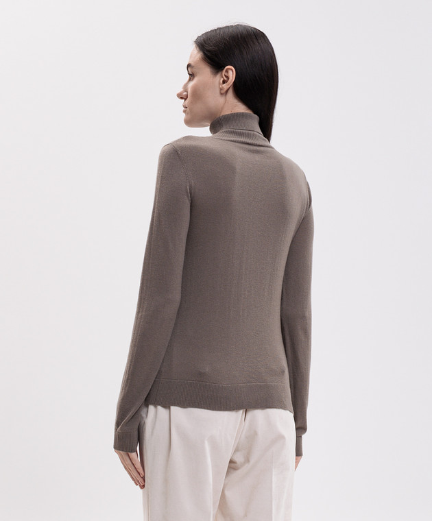 Kiton Коричневий гольф з кашеміру D62746078800 зображення 4