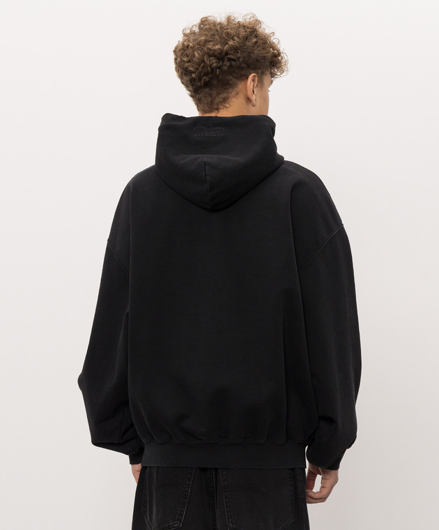 Vetements Черная спортивная куртка с принтом логотипа MH27ZU145Bm изображение 4