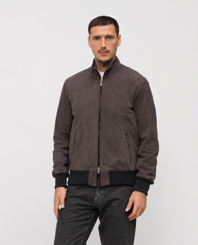 Cashmere&Whiskey Замшева куртка коричневого кольору DF272