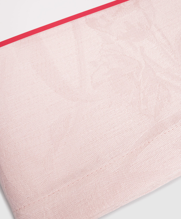 Le Jacquard Fraincais Рожева скатертина Tivoli з льону 22495 зображення 2