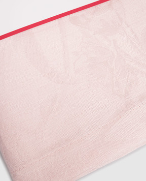 Le Jacquard Fraincais Рожева скатертина Tivoli з льону 22495
