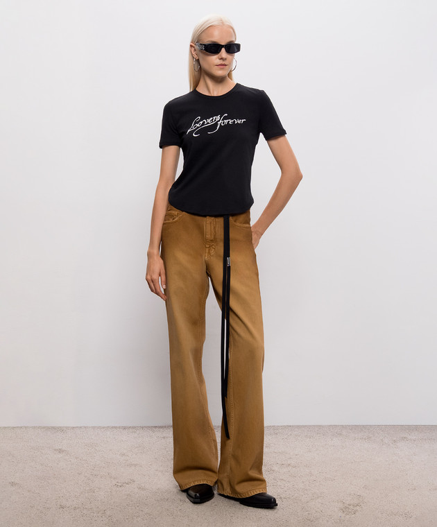 Ann Demeulemeester Коричневые джинсы клеш Genoveva B0013624FA756 изображение 2
