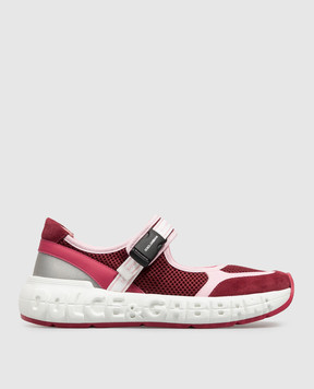 Dolce&Gabbana Дитячі бордові комбіновані кросівки D11420A06573738