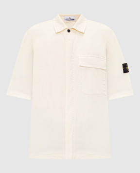 Stone Island Бежева сорочка з патчем логотипа L1S151100025S0A10