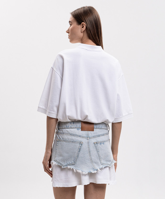 Alexander Wang Белое платье-поло двойной конструкции 4DC3266121 изображение 4