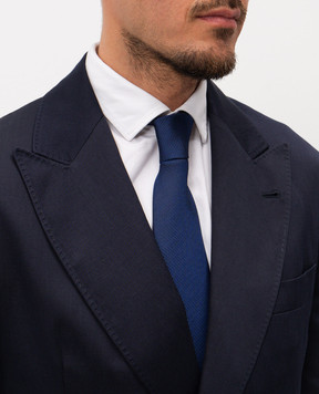 Brunello Cucinelli Синя краватка із шовку MX8760018