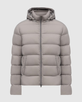 Herno Сірий стьобаний пуховик з логотипом PI001181U12456Z