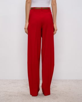 Max Mara Красные брюки MSTBACIO из шерсти MSTBACIO