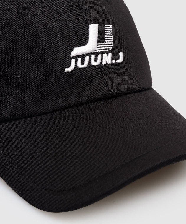 Juun.j Черная кепка с контрастным логотипом JW618BW015 изображение 4