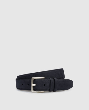 Orciani Синій ремінь з нубуку з логотипом U08279ANAB