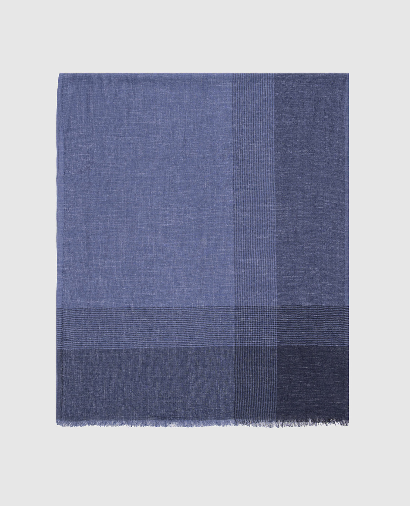 

Синий шарф из шелка и льна, Шарфы