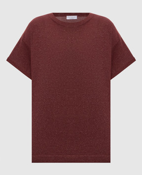 Brunello Cucinelli Футболка с кашемиром и шелком с отворотами M41810000P