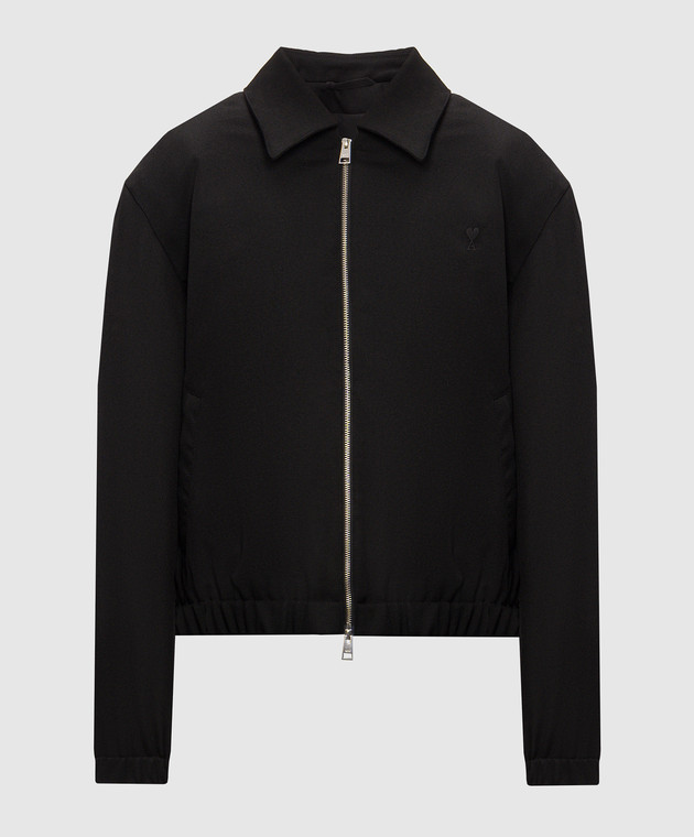 Ami Paris Черная куртка из шерсти HJK830WV0216
