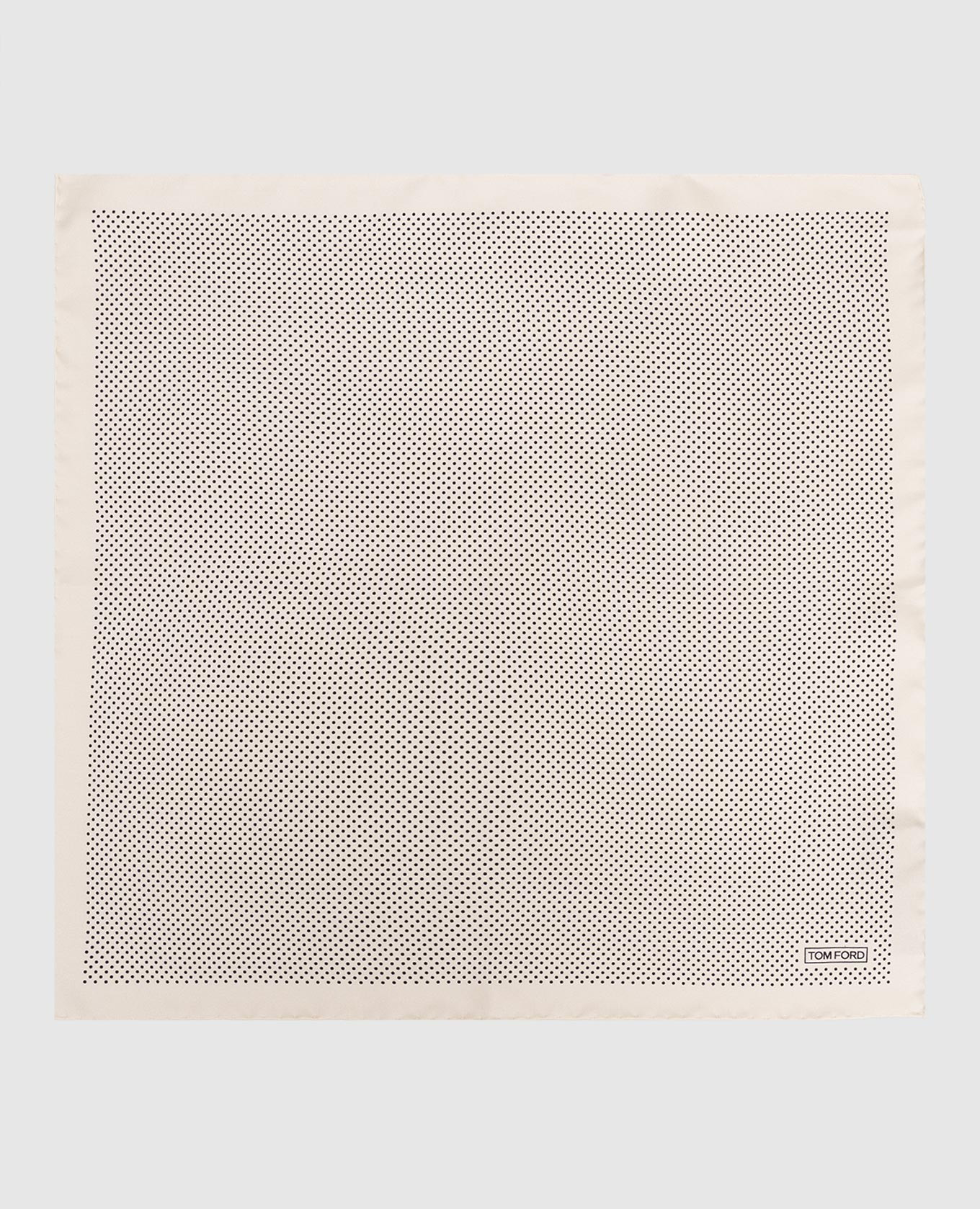 

Бежевый платок-паше из шелка в горох, Платки