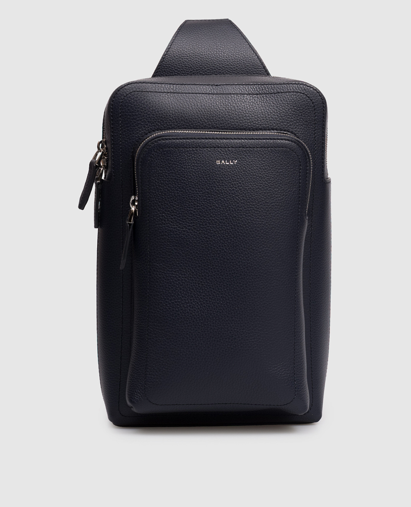 Синяя кожаная сумка-слинг Capitol