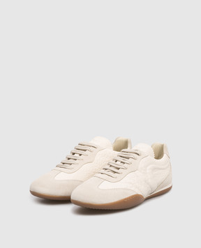 Max Mara Weekend Бежеві шкіряні кросівки WKALANCIA WKALANCIA