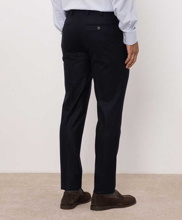 Brunello Cucinelli Синие брюки из шерсти M038PI1770 изображение 4