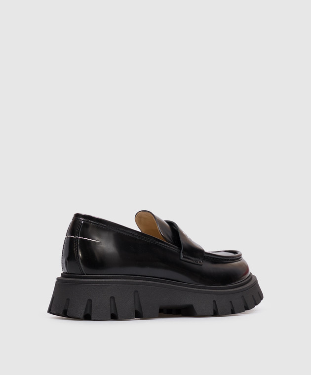 Maison Margiela MM6 Чорні шкіряні глянцеві лофери 839353135 зображення 3