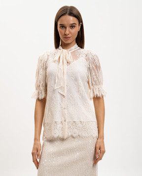 Twinset Бежева блуза з мережива 261TP2625