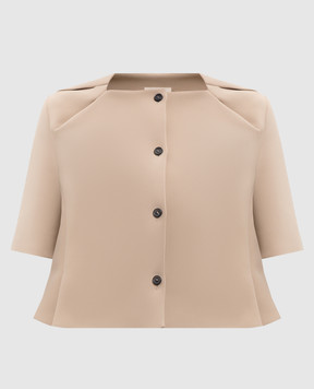 Khaite Коричневый жакет Franc с короткими рукавами 24624114