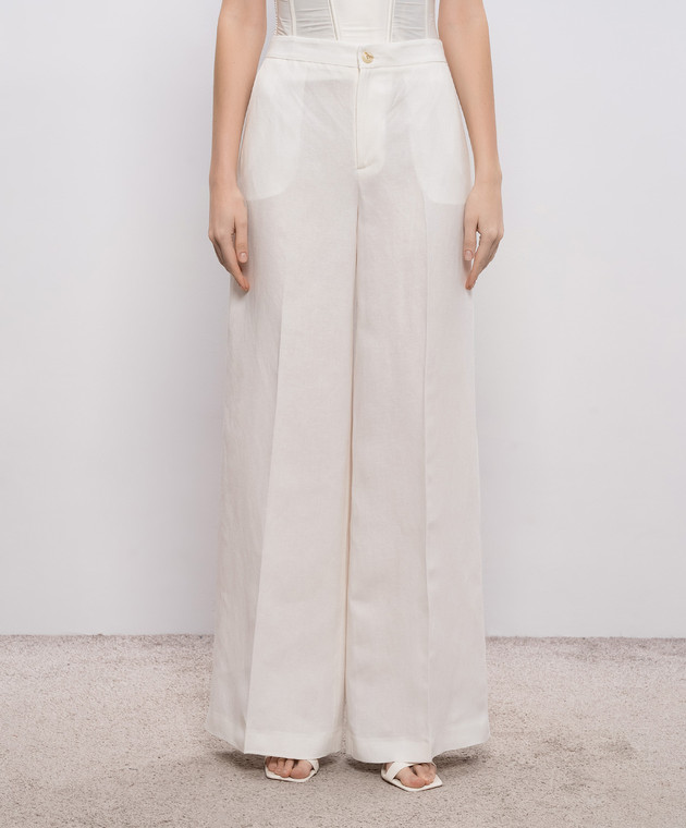 Twinset Білі штани з льоном 261TP2454 зображення 3