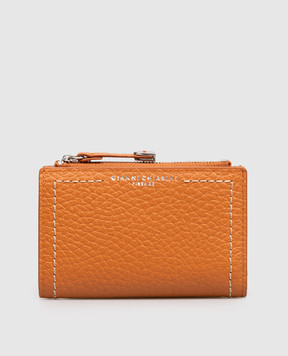 Gianni Chiarini Коричневе шкіряне портмоне з логотипом PF6003TKL