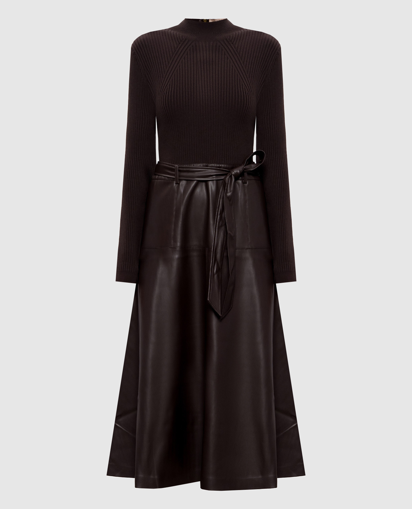 

Коричневая суня миди, Коричневый, Повседневные платья