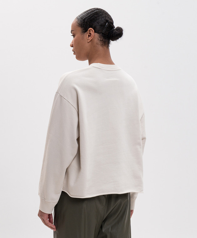 Maison Margiela MM6 Бежевий світшот з принтом логотипа S52GU0260M25025 зображення 4