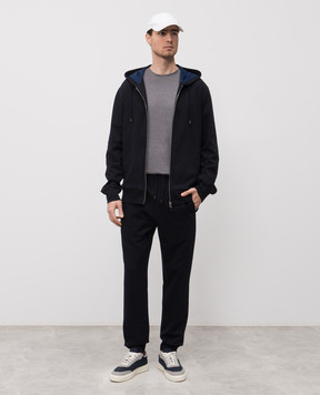 ISAIA Сіра меланжева футболка з шовком MCI154JP001