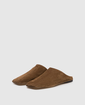 The Row Коричневые мюли замшевые Piper F1780L805