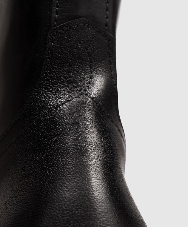 Ann Demeulemeester Черные кожаные казаки Imme B0014393LT205 изображение 5